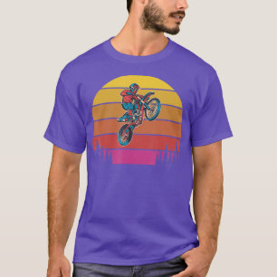 Retro Sunset Motocross Supercross Off Road Road T-Shirt