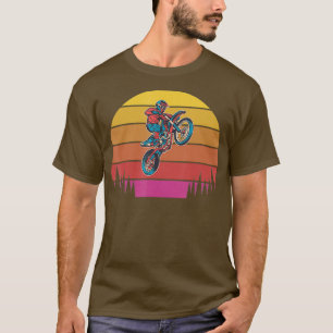 Retro Sunset Motocross Supercross Off Road Road T-Shirt