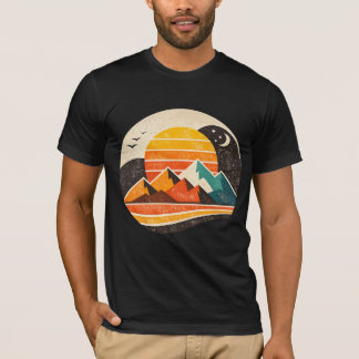 Retro Sunset Mountains T-Shirt