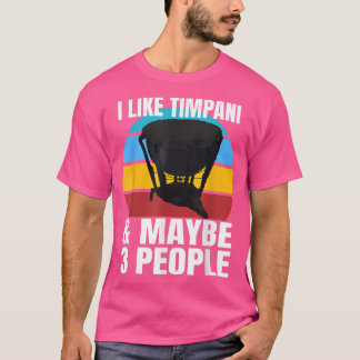 Retro Sunset Music Instruments Timpani Drum T-Shirt