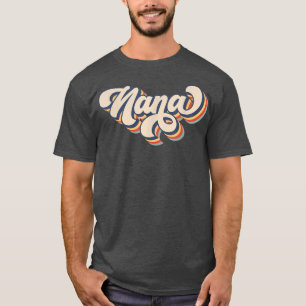 Retro Sunset Nana Life Thanksgiving Christmas Moth T-Shirt