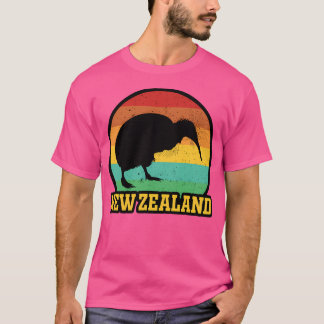Retro Sunset New Zealand Kiwi T-Shirt