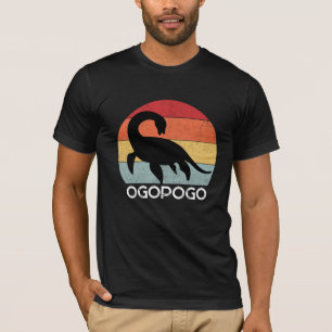 Retro sunset Ogopogo the Okanagan Lake Monster 70s T-Shirt
