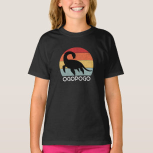 Retro sunset Ogopogo the Okanagan Lake Monster 70s T-Shirt