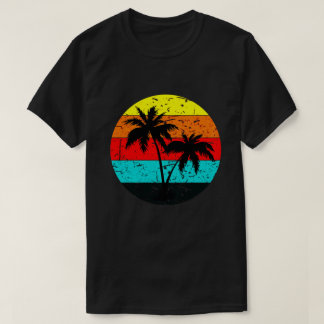 retro sunset palm tree T-Shirt