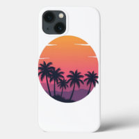Retro Sunset Palm Trees
