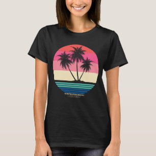 Retro Sunset Palm Trees Huntington Beach T-Shirt