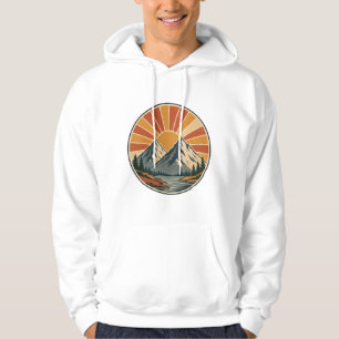 Retro Sunset Peaks Travel Poster T-Shirt Hoodie
