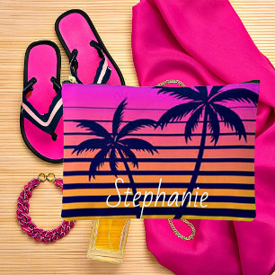 Retro sunset Personalised Accessory Pouch