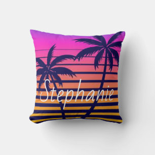 Retro sunset Personalised  Cushion