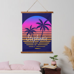 Retro sunset Personalised    Hanging Tapestry