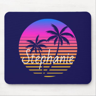 Retro sunset Personalised  Mouse Pad