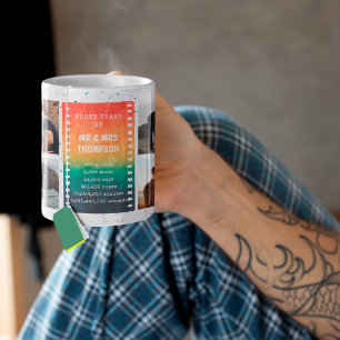 Retro Sunset Photo Mr and Mrs 40th Anniversary Coffee Mug