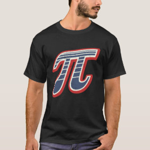 Retro Sunset Pi Symbol Vintage 80s Pi Day Math Tea T-Shirt