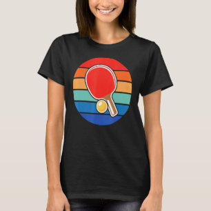 Retro Sunset Ping Pong Design  Ping Pong T-Shirt