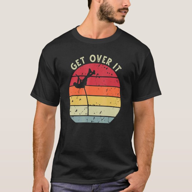 Retro Sunset Pole Vault 14 T-Shirt (Front)