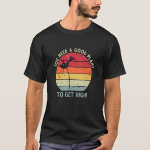 Retro Sunset Pole Vault 4 T-Shirt