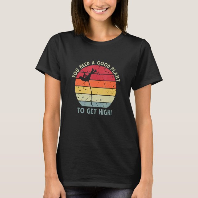 Retro Sunset Pole Vault 4 T-Shirt (Front)