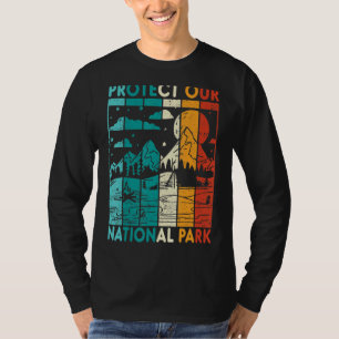 Retro Sunset Protect Our National Park Yellowstone T-Shirt