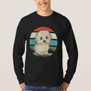 Retro Sunset Puppy Dog Maltese T-Shirt