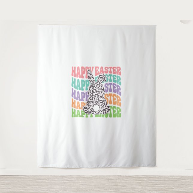 Retro Sunset Rabbit  Tapestry (Front)