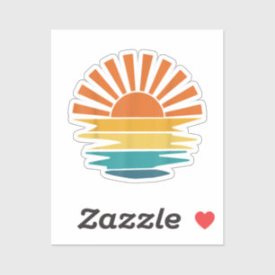 Retro Sunset Rays Wavy Vintage Retro Sunshine Sun 