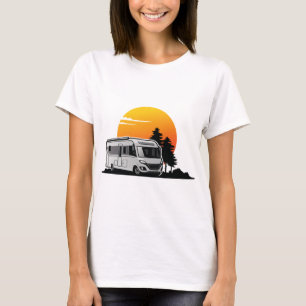 Retro Sunset RV Motorhome Owner Gift,motorhome Car T-Shirt