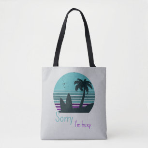 Retro Sunset - Sorry, I'm busy Tote Bag