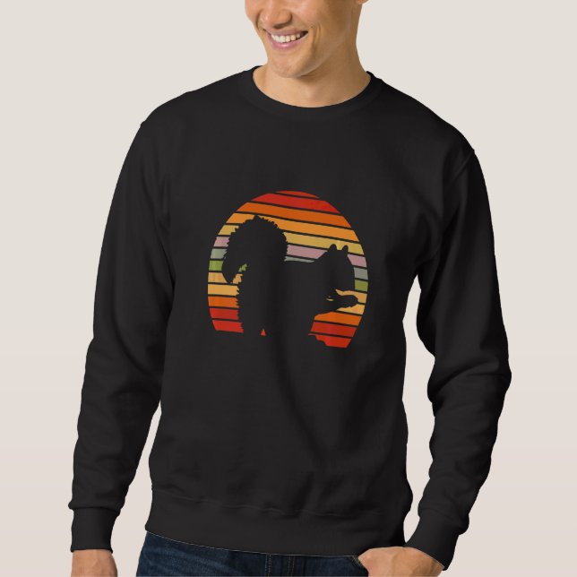 Retro Sunset Squirrel Sweatshirt (Front)