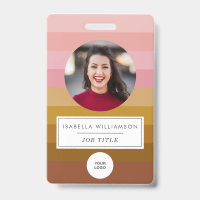 Retro Sunset Stripe Design Photo and Custom Info