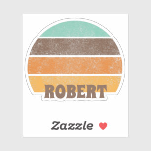 Retro Sunset Stripes Circle Sun Personalised Text