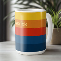 Retro Sunset Stripes with Simple Sans Serif Name