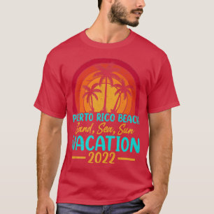 Retro Sunset Summer Vacation 2022 San Juan Puerto T-Shirt