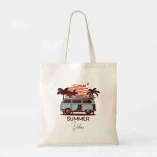 Retro Sunset Summer Vibes Tote Bag