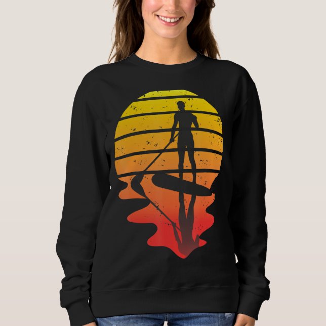 Retro Sunset SUP Stand Up Paddle Sweatshirt (Front)