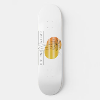 Retro Sunset Surfboard Minimalist Salt In The Air  Skateboard