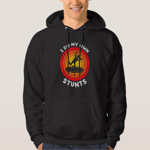 Retro Sunset Trampoline I Do My Own Stunts Youth Hoodie