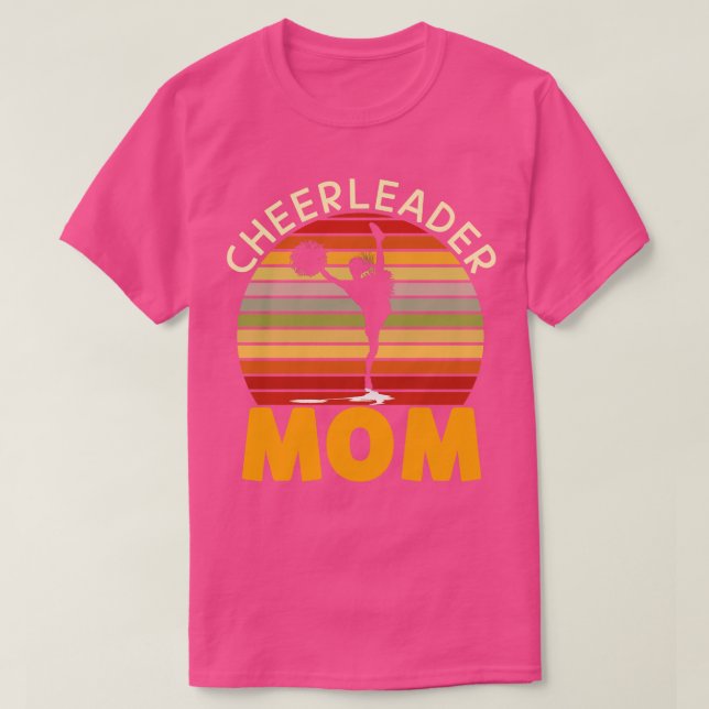 Retro Sunset Vintage Cheerleading Mum  T-Shirt (Design Front)