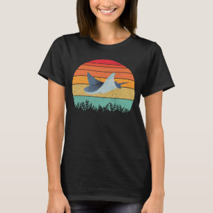 Retro Sunset Vintage Freshwater Stingray Fish Anim T-Shirt