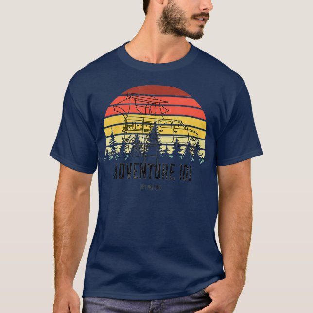 Retro sunset vintage Taco Tacoma overlanding T-Shirt (Front)