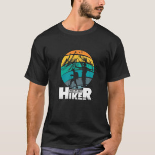 Retro Sunset Worlds Best Hiker Mountain Outdoor Hi T-Shirt