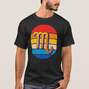 Retro Sunset Zodiac Sign Birthday Scorpio T-Shirt