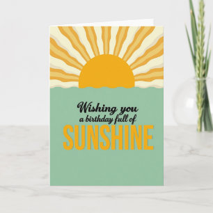 Retro Sunshine Birthday Card