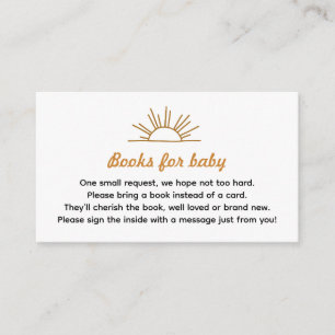 Retro Sunshine Books for Baby Enclosure Card