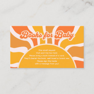 Retro Sunshine Books for Baby Groovy Enclosure Card