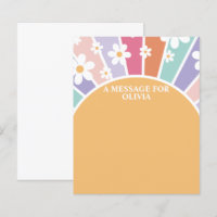 Retro Sunshine First Birthday Time Capsule Message