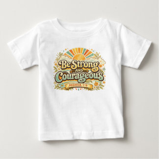 Retro Sunshine Floral Christian Kids Bible Verse Baby T-Shirt