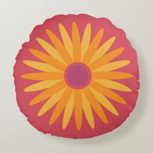 Retro Sunshine Flower Pillow