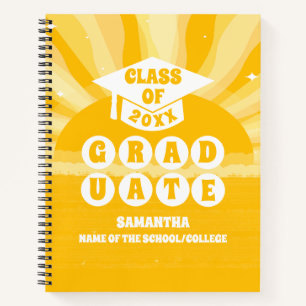 Retro Sunshine Graduation Notebook