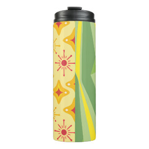 Retro Sunshine Patterns – Bold Colorful  Thermal Tumbler
